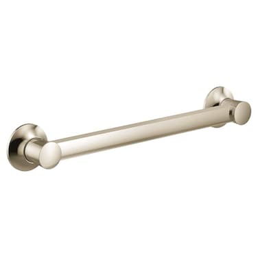 Moen YG0312NL Bathroom Safety 12Inch Stainless Steel Bathroom Grab Bar Polished Nickel
