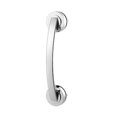 Cabilock Silver Suction Grab Bar for Shower Bathtub 12 Inch Chrome Finish Safety Handle DrillFree Balance Assist for Seniors Elderly Disabled Portable Bathroom Support Grip