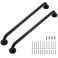 Ravinte Hardware Grab Bars for Shower 2 Pack 24Inch Anti Slip Shower Handles for Elderly Safety Shower Grab Bar Stainless Steel Handicap Grab Bars for Bathroom Black 1 Diameter