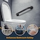 Ravinte Hardware Grab Bars for Shower 2 Pack 24Inch Anti Slip Shower Handles for Elderly Safety Shower Grab Bar Stainless Steel Handicap Grab Bars for Bathroom Black 1 Diameter