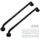 Ravinte Hardware Grab Bars for Shower 2 Pack 24Inch Anti Slip Shower Handles for Elderly Safety Shower Grab Bar Stainless Steel Handicap Grab Bars for Bathroom Black 1 Diameter