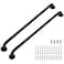 Ravinte Hardware Grab Bars for Shower 2 Pack 32Inch Anti Slip Shower Handles for Elderly Safety Shower Grab Bar Stainless Steel Handicap Grab Bars for Bathroom Black 1 Diameter