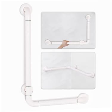 Hoanmpy Grab Bars for Bathtubs and Showers ABS Stainless Steel Stylish LShaped Safety HandrailBathroom Mobility Aid Handrail Wall Mounted Support Assist Shower Handle for Elderly Handicap