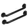 Jakarda 2pack 18inch Handicap Grab Bar for Shower Shower Handles for Elderly Shower Grab Bars for Seniors with Concealed Screws Black