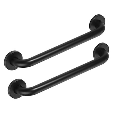 Jakarda 2pack 18inch Handicap Grab Bar for Shower Shower Handles for Elderly Shower Grab Bars for Seniors with Concealed Screws Black