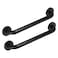 Jakarda 2pack 18inch Handicap Grab Bar for Shower Shower Handles for Elderly Shower Grab Bars for Seniors with Concealed Screws Black