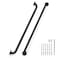 JOY DECOR 32 Inch Grab Bars for Shower Stainless Steel Safety Handicap Grab Bars for Bathroom AntiSlip Shower Handle Wall Mounted 2 Pack Matte Black