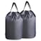 MCleanPin 140L Washable Laundry Bags with HandlesDirty Clothes Storage for College Dorm or Travel Laundry Liner Fit Most Laundry Hamper or Basket2 Pack Elegant Grey