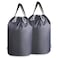 MCleanPin 140L Washable Laundry Bags with HandlesDirty Clothes Storage for College Dorm or Travel Laundry Liner Fit Most Laundry Hamper or Basket2 Pack Elegant Grey