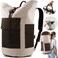 JOINPRO Laundry Backpack Bag 125L Extra Large Heavy Duty for College Dorm Apartment Durable Thick Material Laundry Hamper with Padded Straps for Easy Carry 3 Pockets for Travel Laundromat Khaki