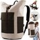 JOINPRO Laundry Backpack Bag 125L Extra Large Heavy Duty for College Dorm Apartment Durable Thick Material Laundry Hamper with Padded Straps for Easy Carry 3 Pockets for Travel Laundromat Khaki