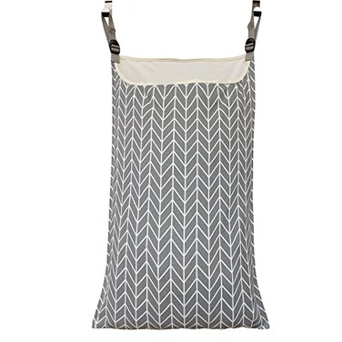 HDHYK Adjustable Space Saving over Door Hanging Laundry Hamper Bag with Hooks for Dirty Laundry