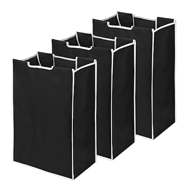 Jhua 3 Bag Laundry Sorter Replacement Bags 3 Pack Large Hamper Cart Removable Replacement Bags 600D Laundry Hamper Liner Laundry Storage Organizer Replacement Bags 149x90x217in No Hangers