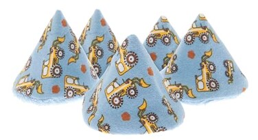 Beba Bean Pee Pee Teepee for Baby Boy Reusable Washable Pee Shield for Diaper Changing Baby Shower Gifts for Boys Digger Cotton Cloth Laundry Bag Set of 5 Covers
