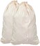Simple Houseware Extra Large Natural Cotton Laundry Bag Beige 28 x 36 2 Pack