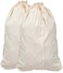 Simple Houseware Extra Large Natural Cotton Laundry Bag Beige 28 x 36 2 Pack