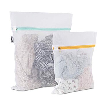 Mamlyn Mesh Laundry Bag for Delicates Wash Bags for Underwear and Lingerie Makeup Organizer Bag 1 Medium 1 Small