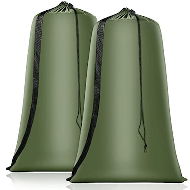 Coomee Heavy Duty Laundry Bag 2 Pack XL Nylon Laundry Bags with Straps Washable Large Dirty Clothes Organizer with Drawstring Closure Travel Washing Bag Fit a Laundry Hamper or Basket