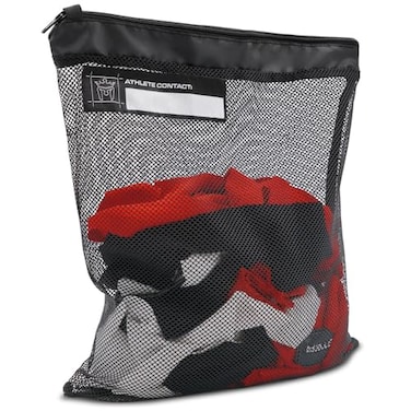 Meister Athlete Wash Bag Mesh Sports Laundry Bag wZipper Lock Black