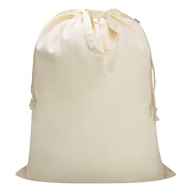 CALACH Canvas Laundry Bag 33Wx 35H Thick Canvas Laundry Bag with Handles Drawstring Extra Large Heavy Duty Washable Basket Liner Hamper Liner Storage Sack Beige XL 1 Pack