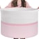 CHICVITA Extra Large Cotton Rope Woven Basket XXL Throw Blanket Storage Basket with Handles Pink Decorative Clothes Hamper Laundry Hamper 22 x 22 x 14