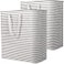 Lifewit 2 Pack Laundry Basket 100L Each Collapsible Clothes Hamper with Reinforced Handles Freestanding Waterproof Design for Bedroom and Laundry Room Grey 200L Total