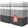 HomeHacks 2 Pack Large Laundry Baskets Waterproof Freestanding Laundry Hampers Collapsible Clothes Hamper with Reinforced Handles in Laundry Room College Dorm Bathroom Bedroom Grey 75Lx2