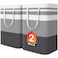 HomeHacks 2 Pack Large Laundry Baskets Waterproof Freestanding Laundry Hampers Collapsible Clothes Hamper with Reinforced Handles in Laundry Room College Dorm Bathroom Bedroom Grey 75Lx2