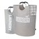 Caroeas Super Large 150L Laundry Basket Pro Waterproof Laundry Hamper Collapsible Laundry Basket Easy Storage Clothes Hamper Stands Up Well Laundry Bag with Padded Handles Light Grey