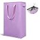 Odonata Slim Laundry Hamper Handles Collapsible Laundry Basket Thin Dirty Clothes Basket Narrow Laundry Bag Foldable Dirty Hamper 45L Light Purple