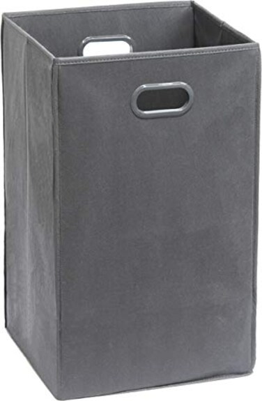 Simple Houseware Foldable Closet Laundry Hamper Basket Dark Grey