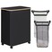 efluky Double Laundry Hamper with Wheels Divided Laundry Hamper with Removable Bags 2 Section Dirty Clothes Basket with Handles for Bathroom Bedroom Laundry Room 160L Dark Black