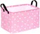 DUYIY Rectangle Gift Storage Basket Home Shelf Storage Basket Organizer Box Clothes Laundry Hamper Nursery Basket Laundry Basket with Handles White Heart