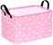 DUYIY Rectangle Gift Storage Basket Home Shelf Storage Basket Organizer Box Clothes Laundry Hamper Nursery Basket Laundry Basket with Handles White Heart