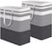 HomeHacks Laundry Basket100L Each Waterproof Freestanding Laundry Hamper Collapsible Tall Clothes Hamper with Extended Handles for Clothes Toys in The Dorm and Family 2Pack Gradient Grey