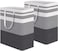 HomeHacks Laundry Basket100L Each Waterproof Freestanding Laundry Hamper Collapsible Tall Clothes Hamper with Extended Handles for Clothes Toys in The Dorm and Family 2Pack Gradient Grey