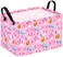 ACMUUNI Easter Eggs Gift Pink Rabbit Shelf Basket Clothes Laundry Storage Box Storage Bins Bunny Basket Laundry Hamper with Handles