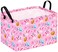 ACMUUNI Easter Eggs Gift Pink Rabbit Shelf Basket Clothes Laundry Storage Box Storage Bins Bunny Basket Laundry Hamper with Handles