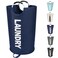 Maxsilan 90L Large Laundry Basket Freestanding Tall Clothes Hamper Collapsible Laundry Bag Dark Blue