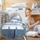 BATTOO 2 Pcs Collapsible Laundry Baskets Tear Proof Pop Up Laundry Hamper with Dual Handles Durable Foldable Laundry Basket Easy to Carry Laundry Hamper for Home Laundry Room Bedroom Dorm Travel Blue