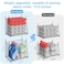 Sonyabecca 3Pack ExtraTall 136 Hanging Laundry Basket Organizer Foldable Wire Shelf with 360 Rotating Hooks Reinforced Height Durable SpaceSaving Laundry Room Closet Organizer White Patent