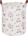 HKEC 197 Laundry BasketKids Dirty Clothes HamperWaterproof Toys Storage BinRoom DecorGift BasketsNursery HamperPink Princess