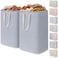 Lifewit 2 Pack Laundry Basket 80L Each Collapsible Clothes Hamper with Reinforced Handles Freestanding Waterproof Design for Bedroom and Laundry Room Blue 160L Total