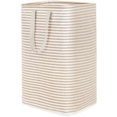 Lifewit 1 Pack Laundry Basket 80L Each Collapsible Clothes Hamper with Reinforced Handles Freestanding Waterproof Design for Bedroom and Laundry Room Beige 80L Total