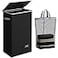 SOLEDI Slim Laundry Hamper with Lid Narrow Laundry Basket with Removable Bags Dirty Clothes Hamper with handle Small Hamper perfect for Laundry room Bathroom Bedroom Small spaces 70L Black