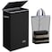 SOLEDI Slim Laundry Hamper with Lid Narrow Laundry Basket with Removable Bags Dirty Clothes Hamper with handle Small Hamper perfect for Laundry room Bathroom Bedroom Small spaces 70L Black
