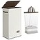 SOLEDI Slim Laundry Hamper with Lid Narrow Laundry Basket with Removable Bags Dirty Clothes Hamper with handle Small Hamper perfect for Laundry room Bathroom Bedroom Small spaces 70L Beige