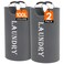 Lifewit 100L 2Pack Large Laundry Basket Collapsible Laundry Hamper with Aluminum Handles Waterproof Freestanding Dirty Clothes Hampers for Laundry Room Bedroom Dorm Bathroom Grey