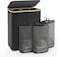 Bathola Hampers for Laundry Basket with Lid 160L Extra Large 3 Section Clothes Divided Organizer for Bedroom Laundry Room Dirty Clothing Hamper Black