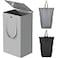 WOWLIVE 100L Laundry Hamper with Lid Large Foldbale Laundry Basket with 2 Removable Bags and Handles Tall Collapsible Dirty Clothes Hamper for Laundry Room Bathroom Dorm Grey